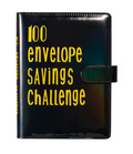 100 Envelope Challenge Binder Save Savings Challenges Loose-Leaf Binder Budget Binder with Cash Envelopes Money Organizer System (Black Only Cover)